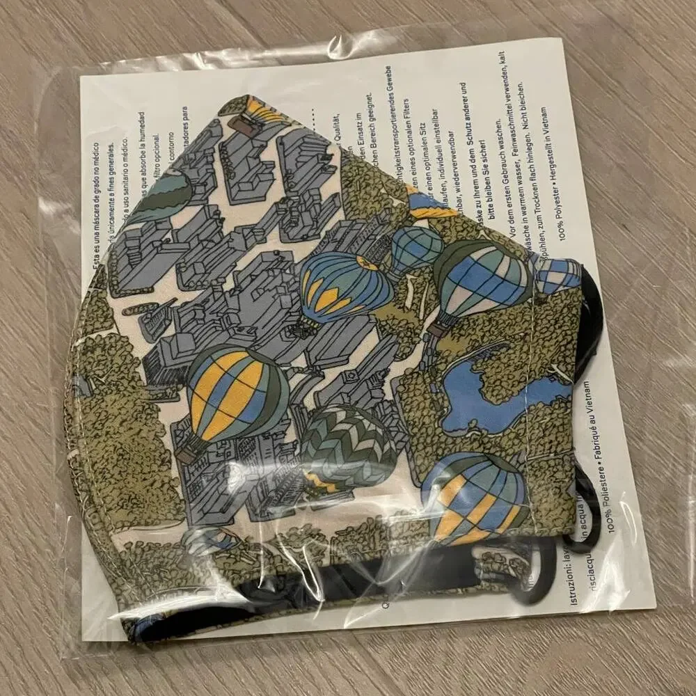 Tory Burch Printed Two Layer Adjustable Face Mask New Limited Print